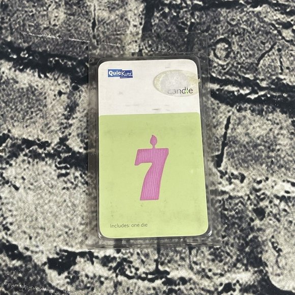 Quickutz NUMBER WITH FLAME ON TOP A"RS-0904" Singlekutz Die "Candle 7" - Picture 1 of 7